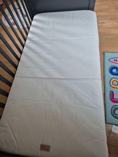 Cot Bed with Mattress (Grey or White)