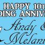 Wedding Anniversary Party Banner Personalised to your needs - just ask? Image 4