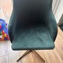 Green Velvet Office/Desk Chair Image 3