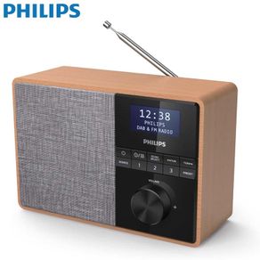 PHILIPS Audio Wooden Housing DAB+/FM/ Clock Bluetooth Radio