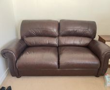 Two Genuine barely used Leather Sofas FREE DELIVERY ACROSS DUBLIN