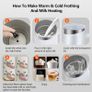 NEW Automatic Hot and Cold Milk Frother Warmer for Latte, Foam Maker for Coffee, Hot Chocolates, Cappuccino Image 10