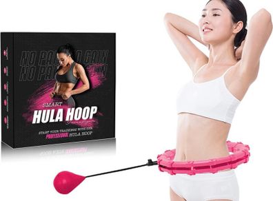 Hula Hoops for Adults Weight Loss, Weighted Hula Hoop for Exercise and Fitness, 24 Detachable Knots Adjustable Weight,2 in 1 Abdomen Fitness.Home Workout,Weight Loss (FREE POSTAGE)