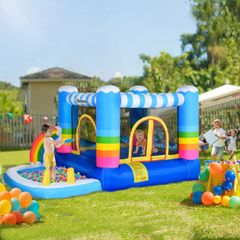 Kids Bounce Castle Inflatable House with Trampoline
