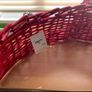 Red Wicker Tree Skirt Image 2