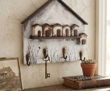 Handcrafted wooden key holder
