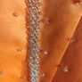 hand made spectacular orange dress size fits xs s worn once Image 5