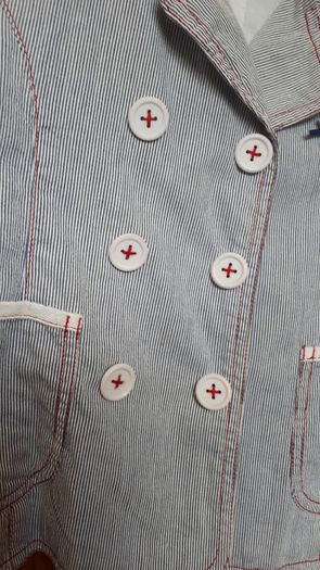 Chic french inspired pinstripe jacket blazer age 3-4