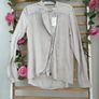 blouse Bnwt yaya biker shade long sleeve beige blouse size 36 Image 9