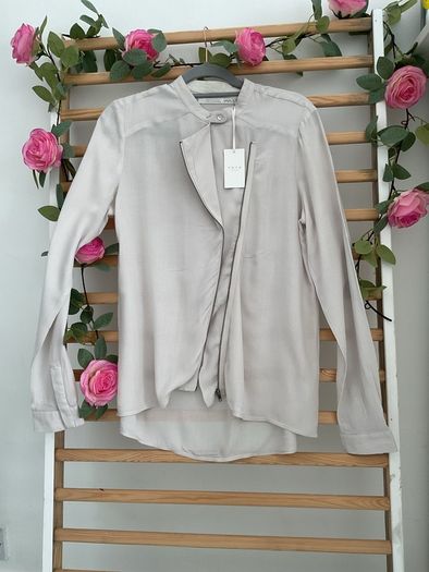 blouse Bnwt yaya biker shade long sleeve beige blouse size 36