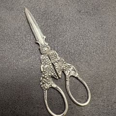 Antique Pre 1900 German solid silver grape scissors