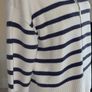Zara Ladies Beige and Navy Striped Cardigan Image 7