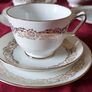 16 Piece Royal Stafford Bone China White With Gold Part Tea Set Made In England Image 2