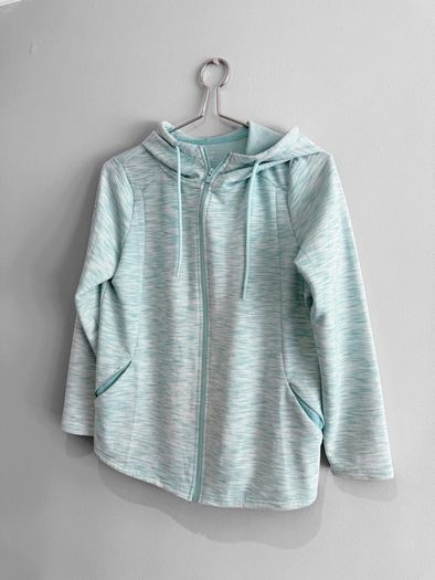 Pre Owned Dunnes Stores Mint Green Space-Dye Zip-Up Hoodie Jacket