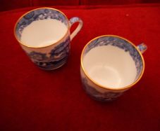 Antique1840's "Copeland Spodes/Itallian England" Coffee Cups