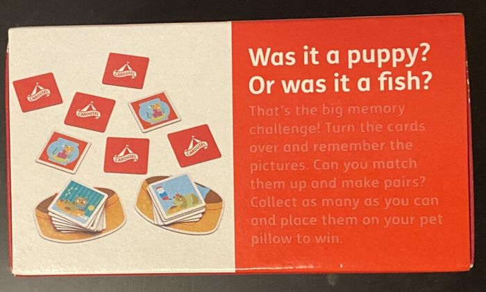 Tesco Pair up pets; memory game