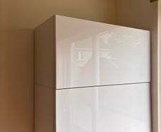 ikea white gloss two wall cabinets