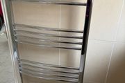 2 towel rads chrome