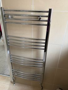 2 towel rads chrome