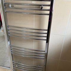 2 towel rads chrome