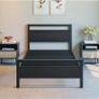3ft Single Bed Frames Solid Bedstead Base with Wood Headboard Image 4