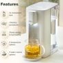 3L Instant Hot Water Dispenser 6 Temp Settings 45C 90C  5 Volume Options 150ml 500ml Auto Clean & Child Lock, LED Night Light, Energy Efficient, Digital Touch Screen Image 6