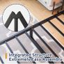 King Size Bed Frame with Upholstered Headboard Image 4