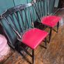 2 Vintage chairs A pair of matching Midcentury wooden Vintage chairs Image 10