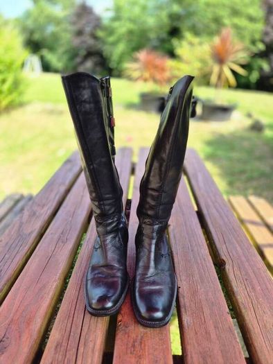 Roby and Pier Italian Leather Boots, Size UK4, EU37 - Wide Fit, AV
