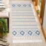 Runner Area Rug 60x130 cm Blue Cotton Area Rug Washable Woven Area Rugs with Tassels, Printed Indoor Area Rug Runners for Hallways, Kitchen, Modern Rugs for Living room, Bedroom, Laundry (FREE POSTAGE) Image 6