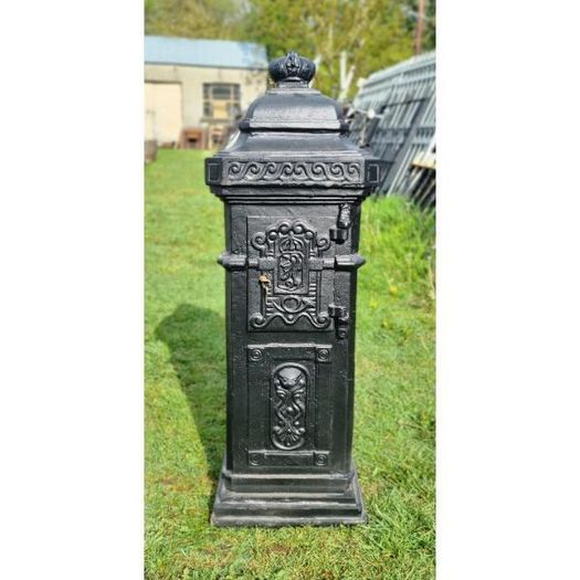 Cast Iron Pillar Post Box Black CH R 1702B B