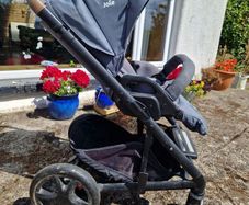 Joie Chrome DLX Trio 3-in-1 Travel System Bundle with i-Snug 2 Car Seat and ISOFix
