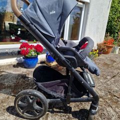 Joie Chrome DLX Trio 3-in-1 Travel System Bundle with i-Snug 2 Car Seat and ISOFix