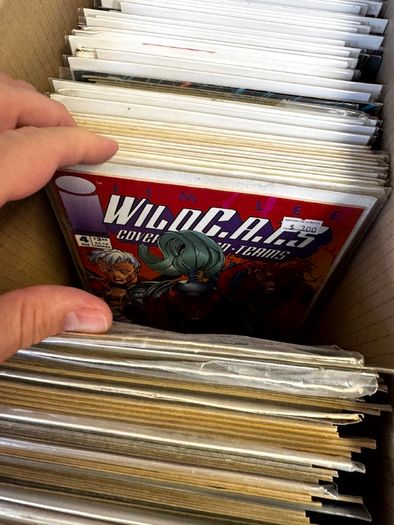 Image Long Comic Box w 275 comics for Sale