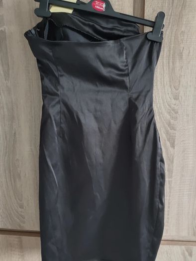 inspired by Angelina Jolie style dress size small strapless black yellow