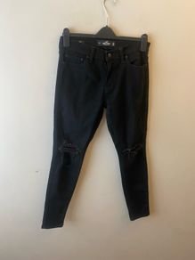 Hollister black ripped jeans (W30)