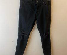 Hollister black ripped jeans (W30)