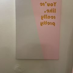 Really Pretty Painting pink white gold