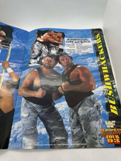 Wwe WWF European spring Tour 1993 Official souvenir Programme