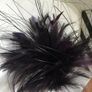 Vanity Fair plum fascinator for wedding bride/groom Image 2