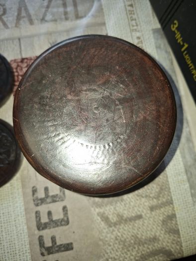 Beautiful Rare Full Set of African Hand Carved Wooden Place Mats with an Amazing Original Holder Postage Available,