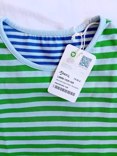 Maas Natur Certified Organic Cotton T-Shirt Size 164 BNWT