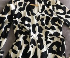 ASOS Black and white long sleeved maternity dress