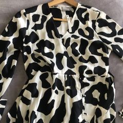 ASOS Black and white long sleeved maternity dress