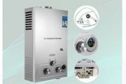 8L Hot Water Heater Propane Gas Tankless Instant Boiler With Shower Kit