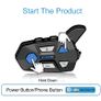 Bluetooth 5.0 Motorcycle Intercom Helmet 2 People 1200M Talking Universal Pairing Waterproof Interphone Headset FM Radio Image 7