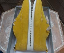 New Yellow Suede Lace-ups UK 6.5 FREE POST