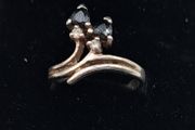 Vintage sterling silver  sapphire ring size K