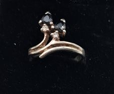 Vintage sterling silver  sapphire ring size K