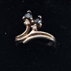 Vintage sterling silver  sapphire ring size K